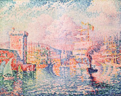 The Red Tower (entrance of the Port of Marseille) by Paul Signac